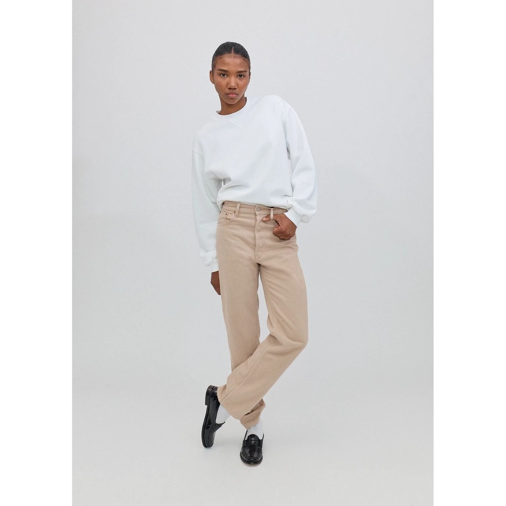 Still Here Childhood Straight Leg Wedge Fit Button Fly Jeans in Khaki Size 27